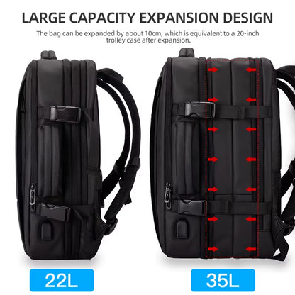 Travel Backpack - Waterproof Expandable Laptop Bag ( 15.6")